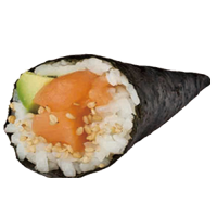 Temaki salmón
