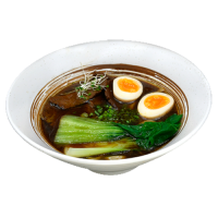 Caldo ternera con udon